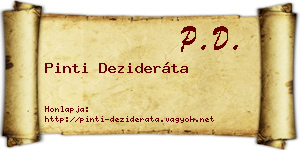 Pinti Dezideráta névjegykártya